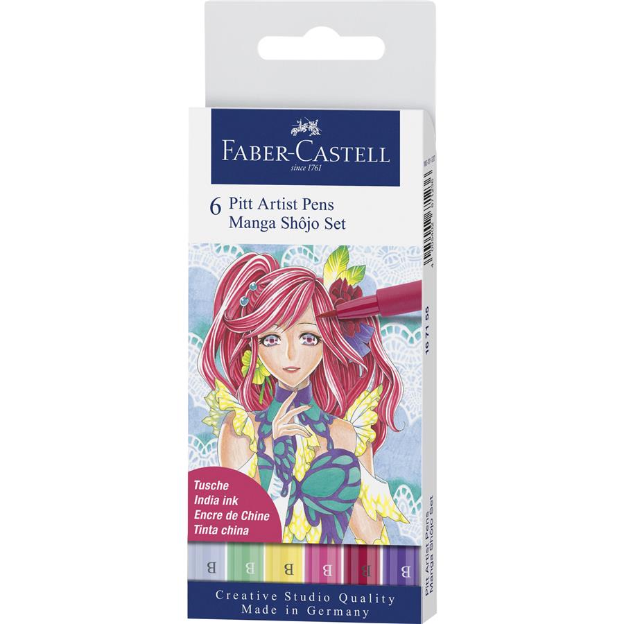 PITT ARTIST PEN MANGA SET 6 SHOJO 2019 FABER-CASTELL PITT ARTIST PEN MANGA SET 6 SHOJO 2019 FABER-CASTELL